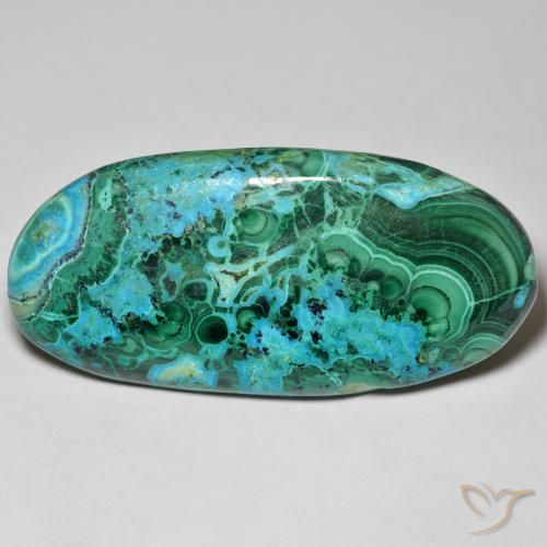 80.36ct Naturale Multicolore Crisocolla, Ovale, Opaco