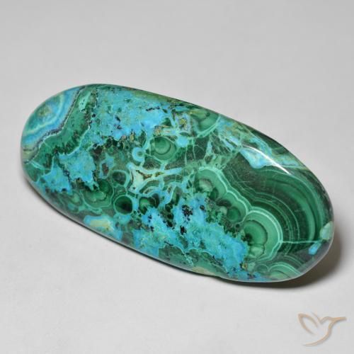 Crisocolla Multicolore naturale da 80.36 ct, Ovale, Opaco