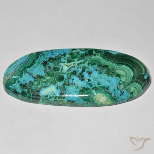 Crisocolla Multicolore naturale da 80.36 ct, Ovale, Opaco