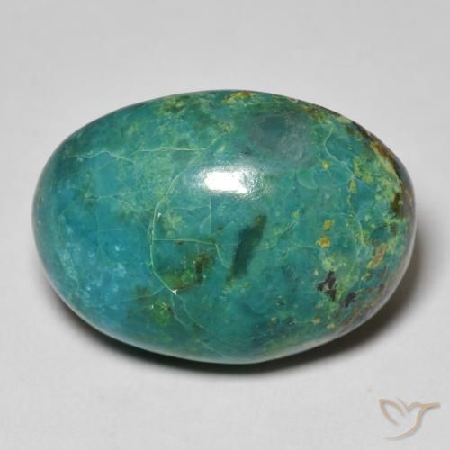 20.87ct Naturale Multicolore Crisocolla, Ovale, Opaco