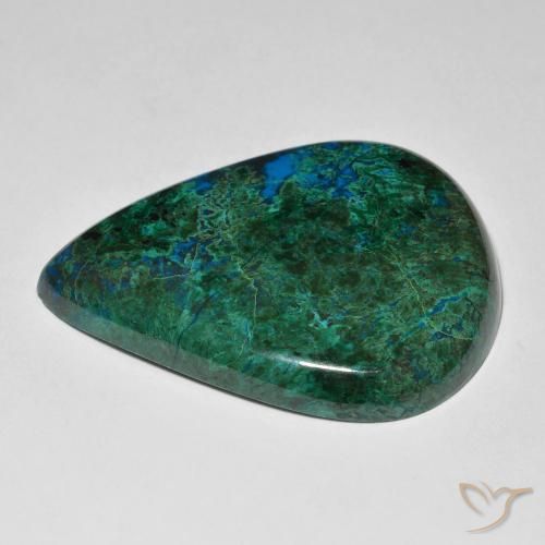 Crisocolla Multicolore naturale da 57.20 ct, Forma a pera, Opaco