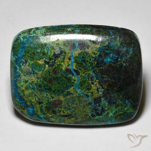 42.48ct Naturale Multicolore Crisocolla, Cuscino, Opaco