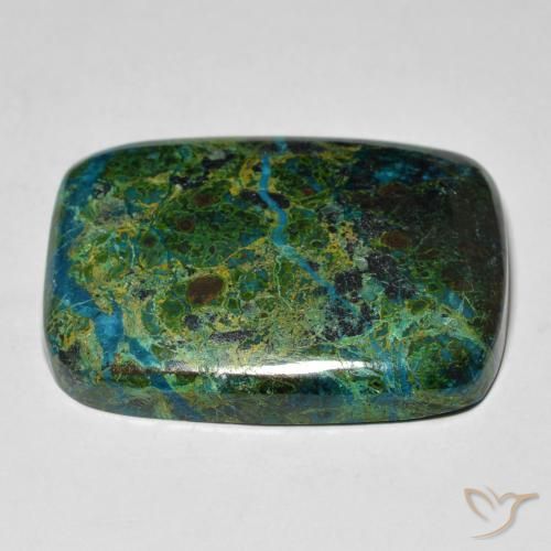 Crisocolla Multicolore naturale da 42.48 ct, Cuscino, Opaco