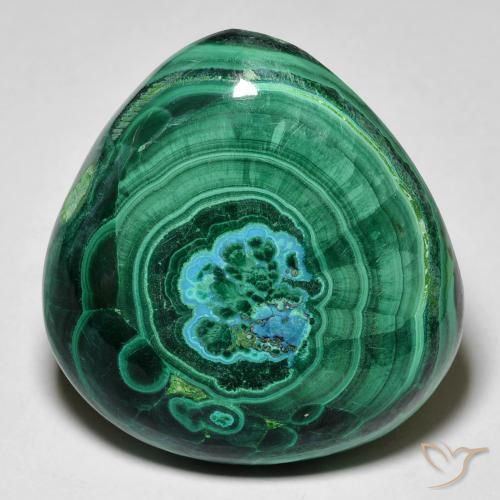52.80ct Naturale Multicolore Crisocolla, Forma a pera, Opaco