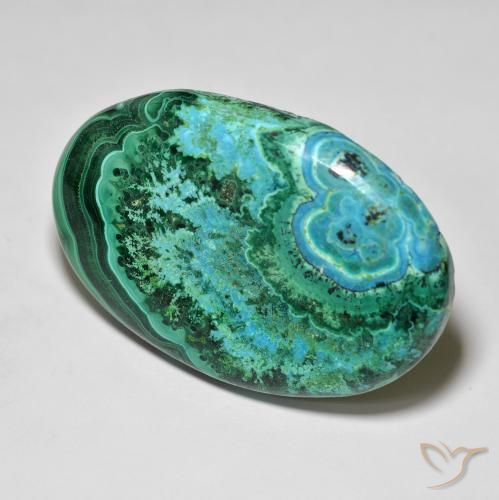 78.15ct Naturale Multicolore Crisocolla, Ovale, Opaco