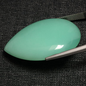 Crisoprasio Verde naturale da 50.12 ct, Forma a pera, Opaco