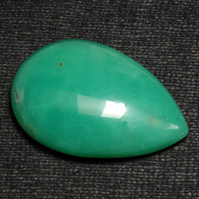 Crisoprasio naturale verde da 50,20 ct, taglio a pera, opaco