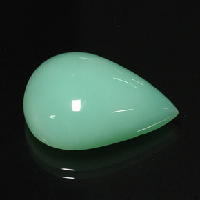 Crisoprasio naturale verde da 16,75 ct, trasparente, trasparente/traslucido