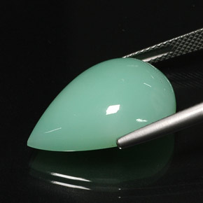Crisoprasio naturale verde da 16,75 ct, trasparente, trasparente/traslucido