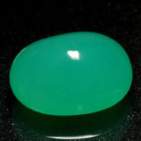 Crisoprasio naturale verde da 1,69 ct, trasparente, trasparente/traslucido