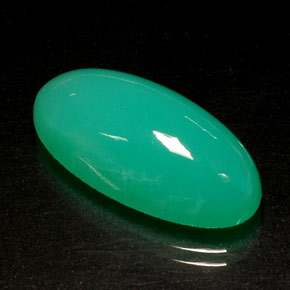 Crisoprasio naturale verde da 13,72 ct, trasparente, trasparente/traslucido