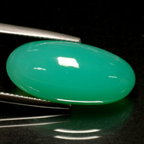 Crisoprasio naturale verde da 13,72 ct, trasparente, trasparente/traslucido