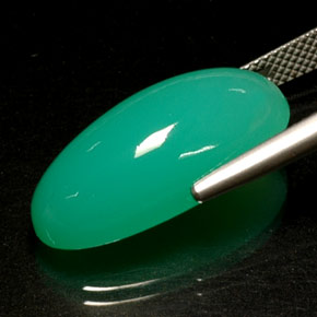 Crisoprasio naturale verde da 13,72 ct, trasparente, trasparente/traslucido