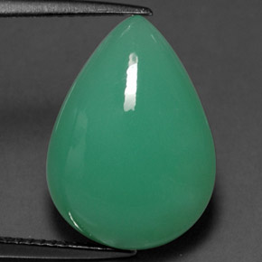 Crisoprasio Verde naturale da 9.70 ct, Forma a pera, Traslucido