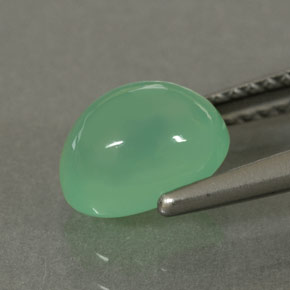 Crisoprasio naturale verde da 1,75 ct, trasparente, trasparente/traslucido