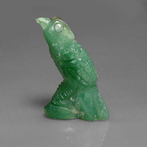 Crisoprasio naturale verde da 16,80 ct, forma fantasia, opaco