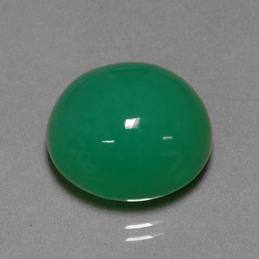 Crisoprasio Verde naturale da 12.49 ct, Taglio ovale, Traslucido