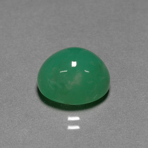 Crisoprasio Verde naturale da 4.53 ct, Taglio ovale, Traslucido