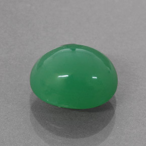 Crisoprasio Verde naturale da 4.20 ct, Taglio ovale, Opaco