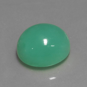 Crisoprasio Verde naturale da 3.08 ct, Taglio ovale, Traslucido