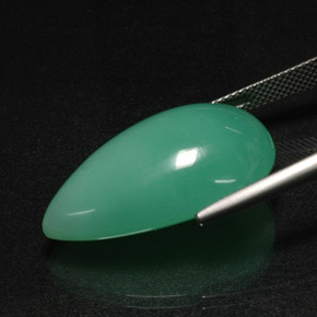 Crisoprasio Verde naturale da 29.44 ct, Forma a pera, Traslucido