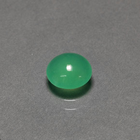 Crisoprasio Verde naturale da 1.10 ct, Taglio rotondo, Traslucido