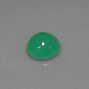 Crisoprasio Verde naturale da 1.13 ct, Taglio rotondo, Traslucido
