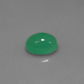 Crisoprasio Verde naturale da 0.92 ct, Taglio ovale, Traslucido