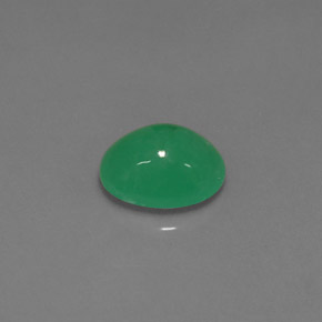 Crisoprasio Verde naturale da 1.29 ct, Taglio ovale, Traslucido