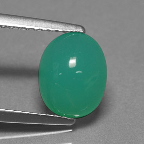 Crisoprasio Verde naturale da 2.12 ct, Taglio ovale, Traslucido