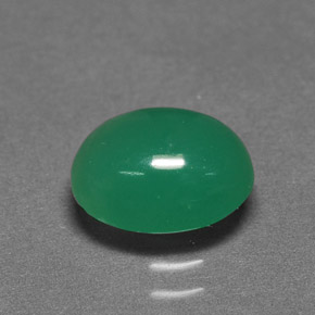 Crisoprasio naturale verde da 1,96 ct, taglio ovale, traslucido