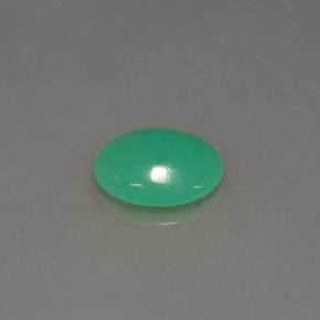 Crisoprasio Verde naturale da 1.21 ct, Taglio ovale, Traslucido