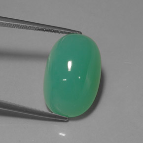 Crisoprasio naturale verde da 16,67 ct, trasparente, trasparente/traslucido