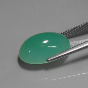 Crisoprasio naturale verde da 16,67 ct, trasparente, trasparente/traslucido