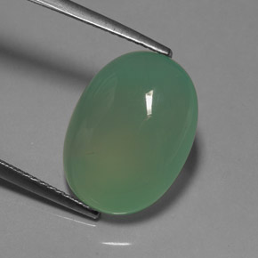 Crisoprasio naturale verde da 8,10 ct, trasparente, trasparente/traslucido