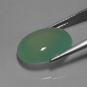 Crisoprasio naturale verde da 8,10 ct, trasparente, trasparente/traslucido