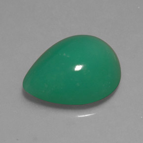 Crisoprasio Verde naturale da 3.77 ct, Forma a pera, Traslucido