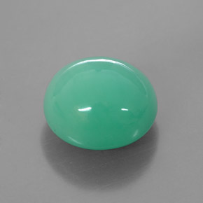 Crisoprasio Verde naturale da 7.55 ct, Taglio ovale, Traslucido