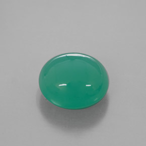 Crisoprasio naturale verde da 6,11 ct, trasparente, trasparente/traslucido