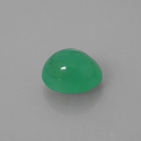 Crisoprasio naturale verde da 2,44 ct, trasparente, trasparente/traslucido