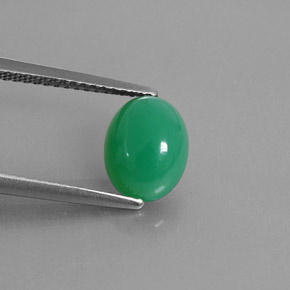 Crisoprasio naturale verde da 1,91 ct, trasparente, trasparente/traslucido