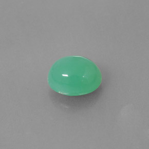Crisoprasio naturale verde da 2,34 ct, trasparente, trasparente/traslucido