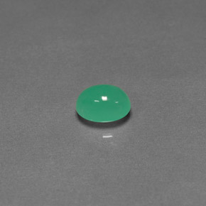 Crisoprasio naturale verde da 1,57 ct, trasparente, trasparente/traslucido