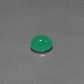 Crisoprasio naturale verde da 1,51 ct, trasparente, trasparente/traslucido