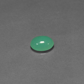 Crisoprasio naturale verde da 1,27 ct, trasparente, trasparente/traslucido