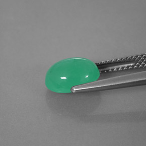 Crisoprasio naturale verde da 2,13 ct, trasparente, trasparente/traslucido