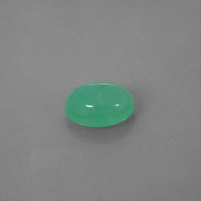 Crisoprasio naturale verde da 1,42 ct, trasparente, trasparente/traslucido