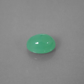 Crisoprasio naturale verde da 1,66 ct, trasparente, trasparente/traslucido