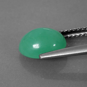 Crisoprasio naturale verde da 2,03 ct, trasparente, trasparente/traslucido
