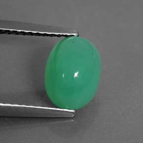 Crisoprasio Verde naturale da 1.63 ct, Trasparente, Trasparente/Traslucido